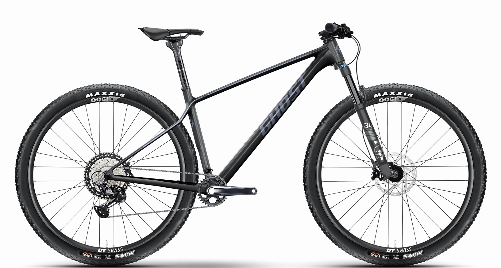 GHOST Lector Pro Raw Carbon/Metallic Blue Grey - L