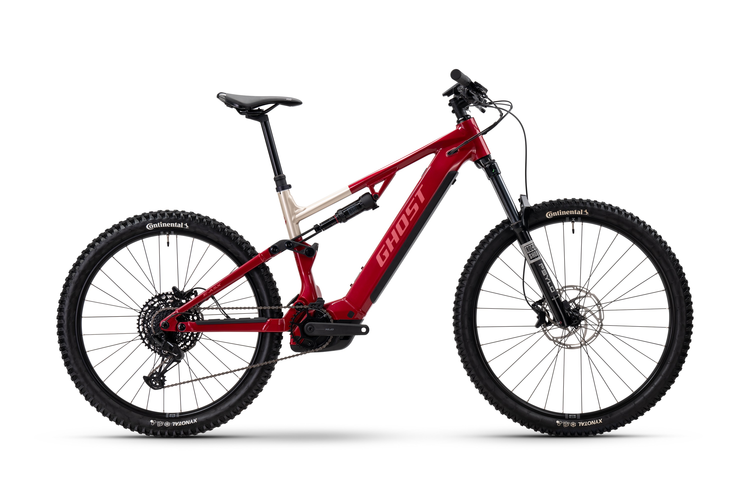 GHOST E-ASX Essential Rebel Red/Coffee Pebble - L